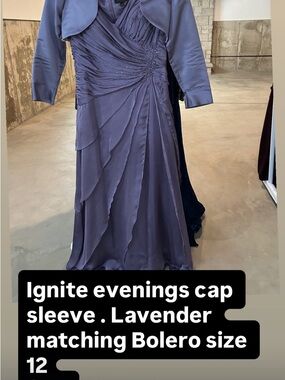 Ignite Evenings Lavender Maxi Dress with Matching Bolero